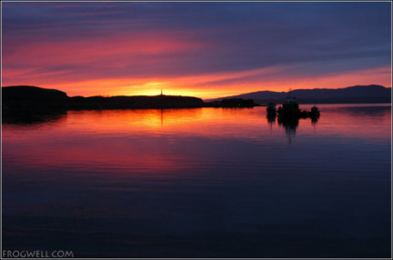 Sunset over Oban Bay to the Island of Kerrera