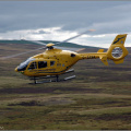 Scottish air ambulance removes a biker from the A924 above Pitlochry