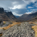 Glencoe with small stone shelter on the left