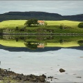 Derelict house across Loch Dunvegan from Kinloch camp site.