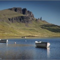 Looking over Loch Leathan to The Storr and the Old Man of Storr, Isle of Skye