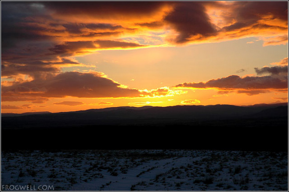 Sunset over Sherrif Muir and Dunblane