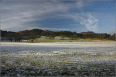 Snow covered fields, Cuilt Farm, Comrie