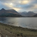 Loch Leven with the village of Glencoe in the middle ground and the North entrance to Glencoe above