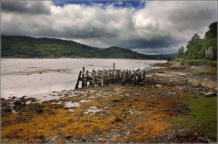 Abandoned jetty on Loch Moidart.