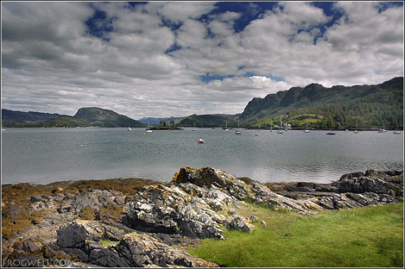 The bay at Plockton going out to Loch Carron.