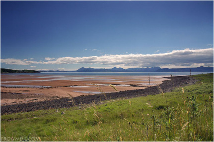 Applecross Bay and the Inner Sound looking across to Raasay and Skye.
