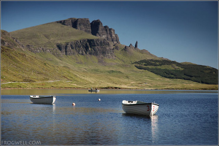 Looking over Loch Leathan to The Storr and the Old Man of Storr, Isle of Skye