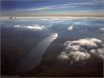 An inversion above Loch Earn from 9000 feet.