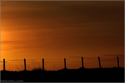 Sunset over Strathaven airfield.