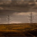 Power cables near Braco
