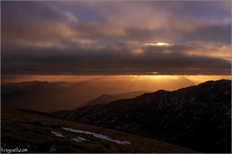sunset from Meall Corranaich