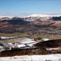 Cultybraggaen camp and Comrie from the air