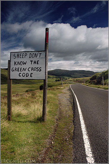 Astute signage on the road between Pitlochry and  Kirkmichael.