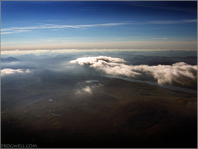 An inversion above Loch Tay from 9000 feet.