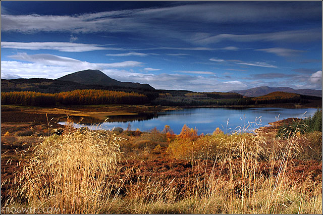 Loch Kinardochy with Shiehallion in the background.