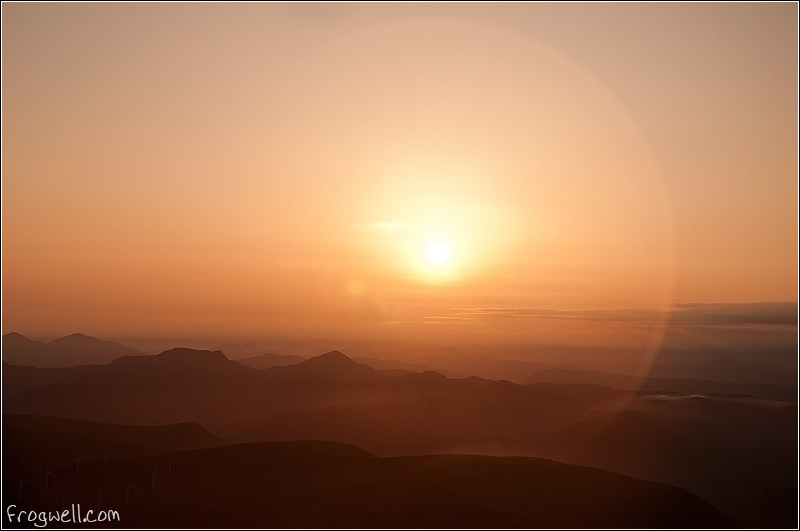 Sunset over Ben Vorlich and Stuc a Chroin from the air (1)